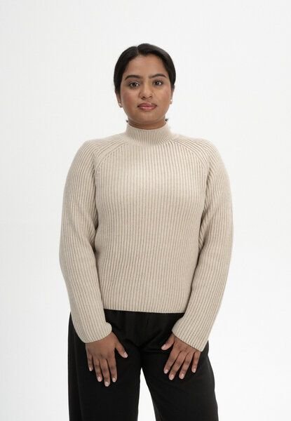 Rippstrick Stehkragenpullover ANALAH | von MELA | Fairtrade & GOTS zertifiziert