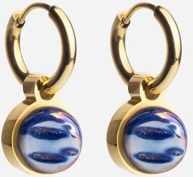 ALEXASCHA Gold Creolen mit Anhänger | Mix & Match