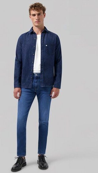 MUD Jeans Herren Jeans "Daily Dunn - Stone Indigo"
