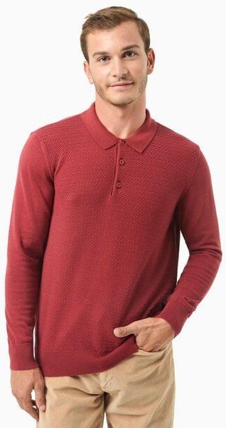 ORGANICATION Polokragenpullover aus Bio-Baumwolle