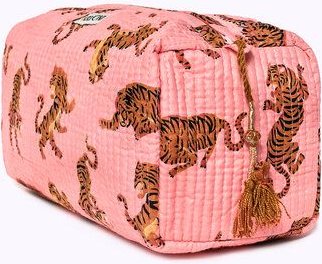 KIKOONI handgefertigte Kosmetiktasche "Electric tigress"