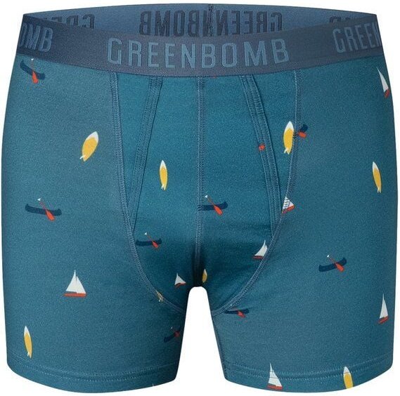 GREENBOMB Herren-Trunks Boards and Boats Paradise Blue