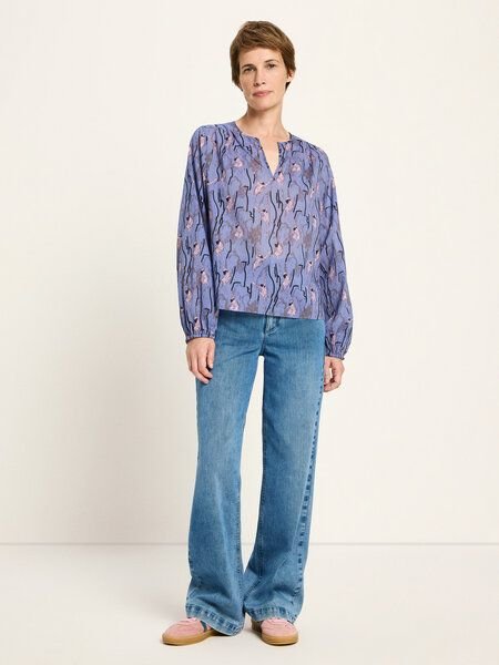 LANIUS Langarmbluse mit Kräuseln