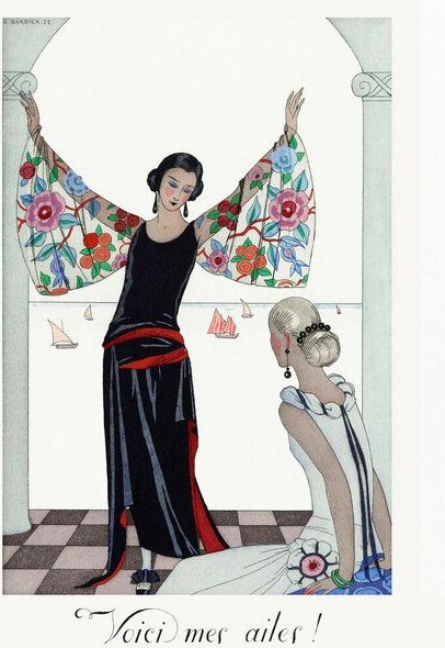 Photocircle Poster / Leinwandbild - Voici mes ailes! von George Barbier