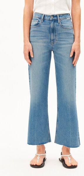 Thumbnail - ARMEDANGELS MURLIAA CROPPED Damen Wide Jeans Bio-Baumwoll Mix Comfort-Stretch