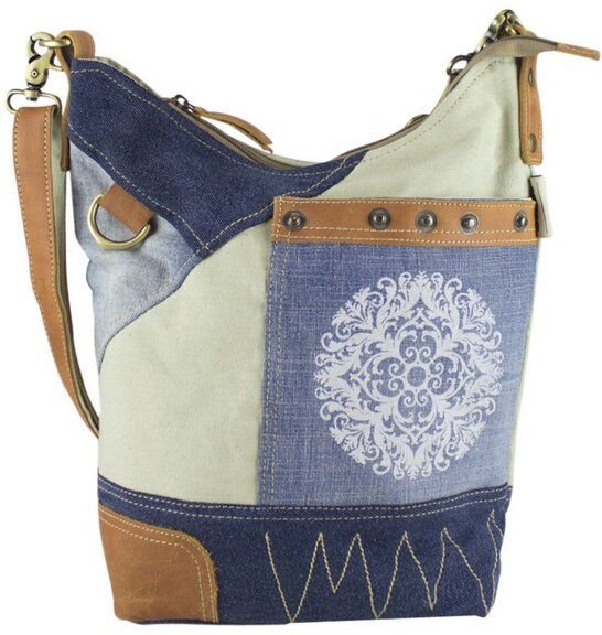 Sunsa Umhängetasche Nachhaltige Jeanstasche Crossbody Tasche
