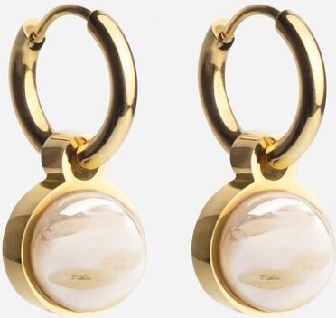 ALEXASCHA Gold Creolen mit Anhänger | Mix & Match