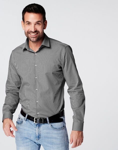 SKOT Fashion Nachhaltige Langarm Herren Hemd Checkered 100% bio