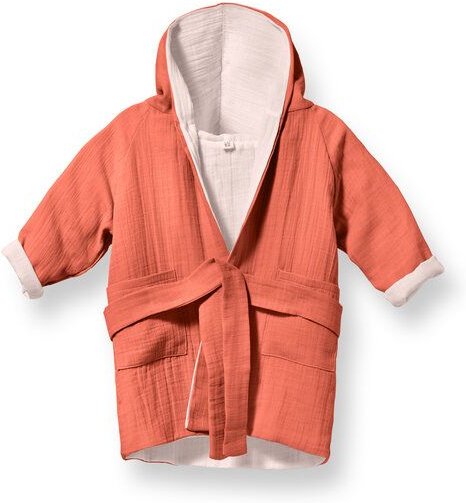 Mababu Bademantel Kinder mit Kapuze | 100% GOTS Bio-Baumwolle mit 2 Taschen und Gürtel | 1-6 Jahre | 4 Farben | Baby Bad...