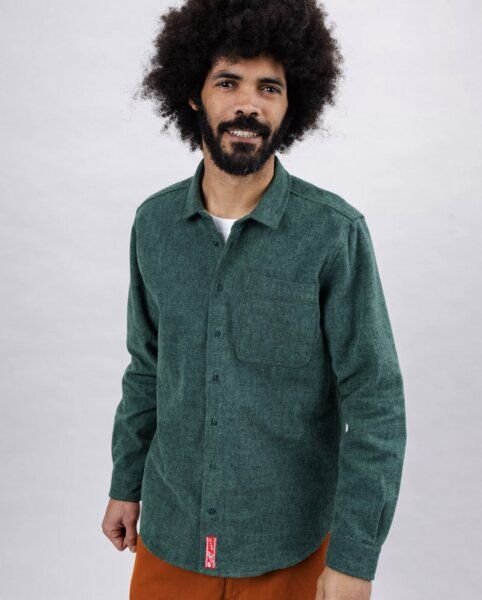Brava Fabrics Pizza Flanell Overshirt Grün