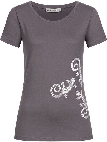 NATIVE SOULS T-Shirt Damen - Three Geckos