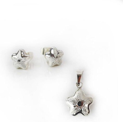 Mitienda Shop Schmuck Set 925 Silber Ohrstecker & Anhänger