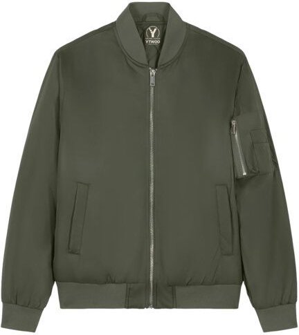 YTWOO Klassische Unisex Bomberjacke aus 100% Recyceltem Polyester