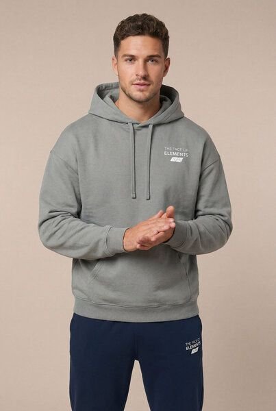 THE FACE OF ELEMENTS FLOW - RELAXED FIT HOODIE AUS 100% BIO-BAUMWOLLE