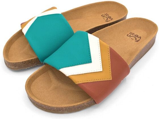 Fünve Vegane Slides mit Fußbett | Damen