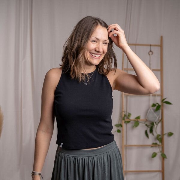 Vresh Clothing Rib Viona - Crop Top aus Biobaumwolle