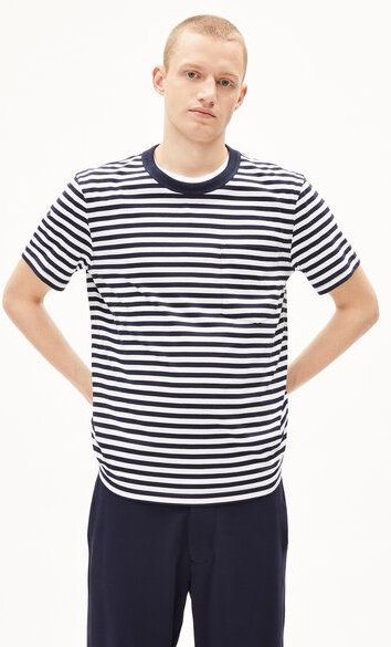 ARMEDANGELS MAARKOS POCKET STRIPES Herren T-Shirt aus Bio-Baumwolle