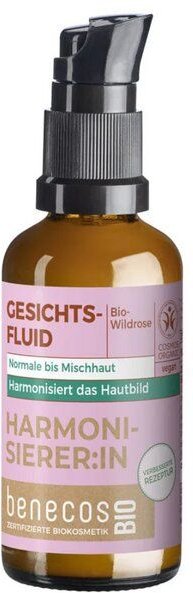 benecosBIO HARMONISIERER:IN GESICHTSFLUID BIO-WILDROSE