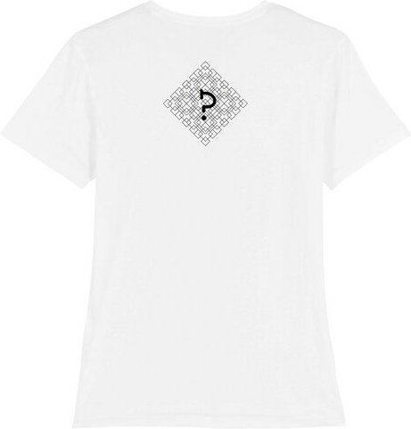 Human Family Bio Herren V-Neck T-Shirt "Geometric Questionmark" in 3 Farben