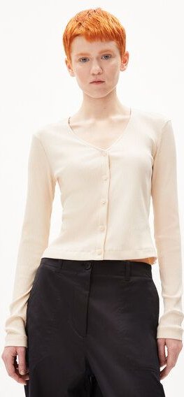 ARMEDANGELS BIANCAA LOLA - Damen Ripp Longsleeve Slim Fit aus Bio-Baumwoll Mix