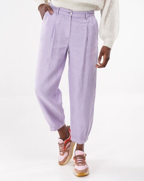 Alma & Lovis Lässig-weite Hose in 7/8-Länge aus reinem Leinen | Linen Carrot