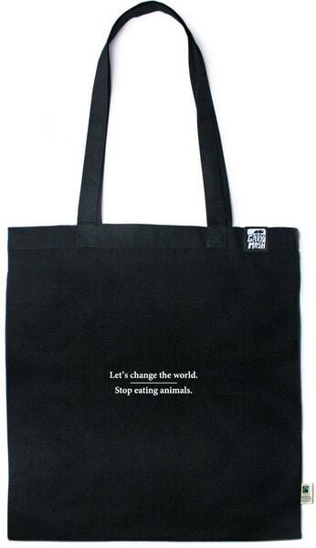 GARY MASH Baumwolltasche mit Veggie Vegan Spruch aus Biobaumwolle