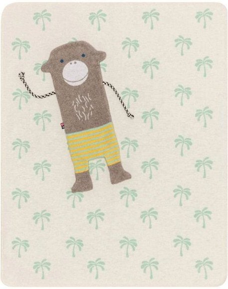 David Fussenegger Kuschel-Set Decke in der Puppe „Affe“ aus Recycling-Baumwolle