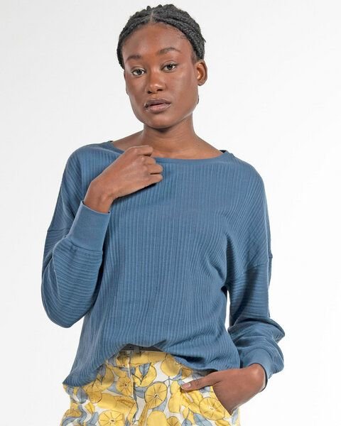 Alma & Lovis Shirt im Sweatstil aus feinem Rippen-Jersey | Rib Blouse