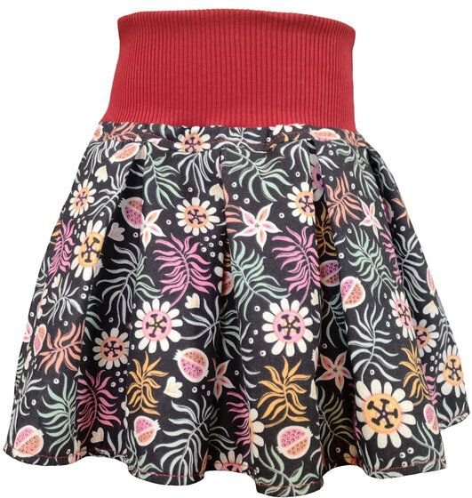 liebewicht Faltenrock Rock'On schwarz bunt geblümt