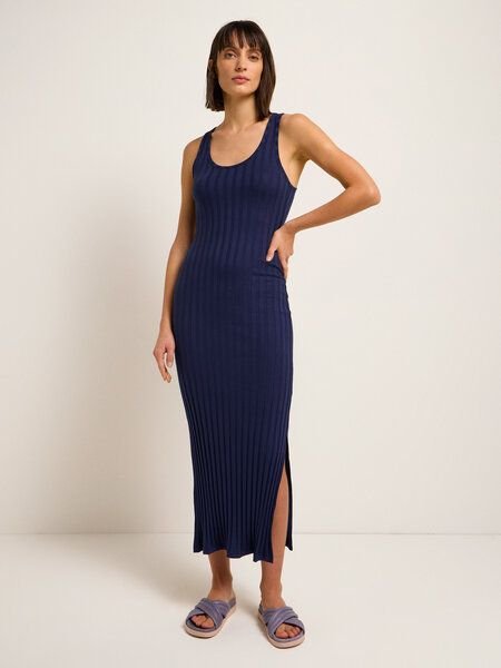 Thumbnail - LANIUS Maxikleid in Rippoptik aus TENCEL Modal und Bio-Baumwolle