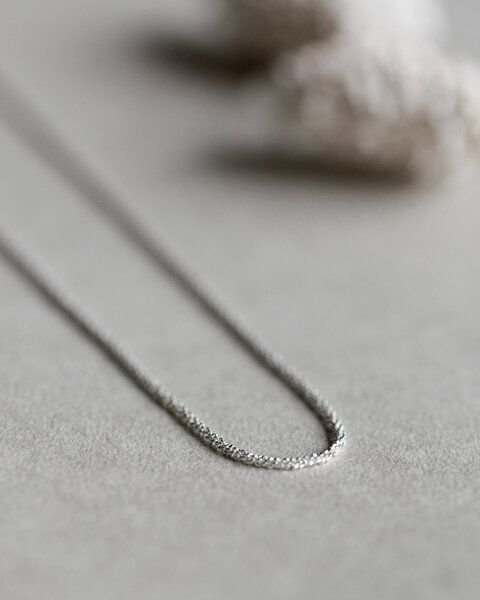 lille mus Kette 'Glitzer' 925 Silber / vergoldet