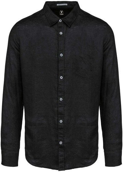 YTWOO Leinenhemd für Herren aus 100% Leinen mit Kragen