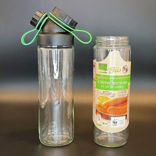 JN JuNiki's Set: JuNiki´s Würstchen® Verschluss + Deckelhalter grün oder blau