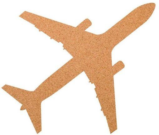 Kork-Deko Flugzeug als Pinnwand aus Kork XXL ca. 80x50 cm