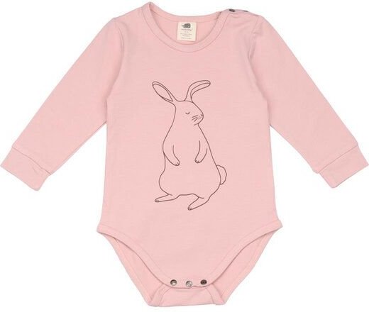 Langarmbody Bio-Baumwolle elastisch – Walkiddy, einfarbig Rosa | weich, hautfreundlich, nachhaltig produziert, vegan, pf...