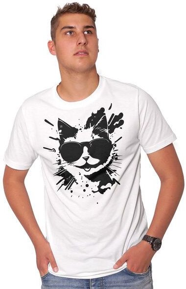 HANDGEDRUCKT "Cool Cat" Männer T-Shirt von EarthPositive