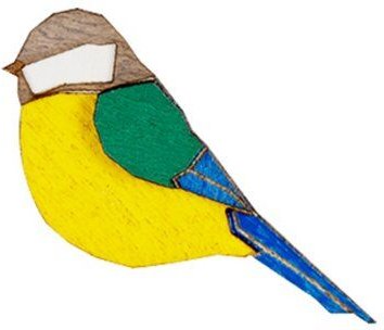 BeWooden Holzbrosche Tit – Vogelbrosche