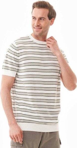 ORGANICATION Feinstrick-T-Shirt aus Bio-Baumwolle mit Streifen