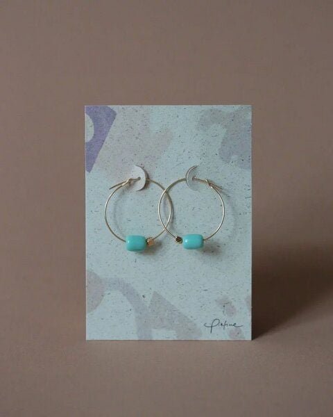 pikfine Glasperlen Creole "Hedda" // silber oder vergoldet