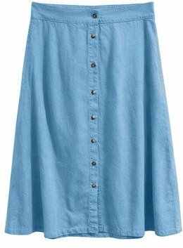 Mazine A-Jeans-Rock aus Tencel mit Knopfleiste