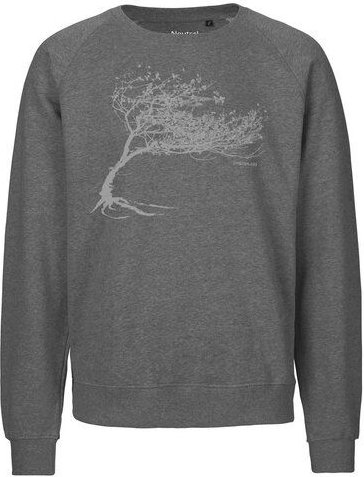 Peaces.bio - handbedruckte Biomode Bio Damen-Sweatshirt Loose Fit Windy Tree