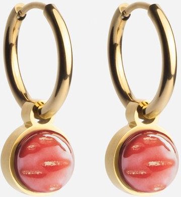 ALEXASCHA Gold Creolen mit Anhänger | Mix & Match