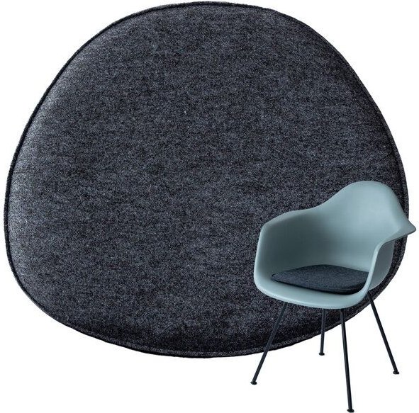 easy and green Sitzkissen Filz Oval | aus upcycling rPET Filz | Rutschfest | 40 x 36cm