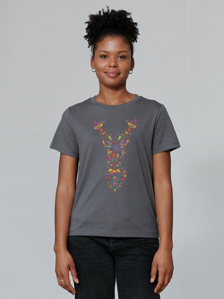 Thumbnail - watapparel T-Shirt Frauen Floral Deer