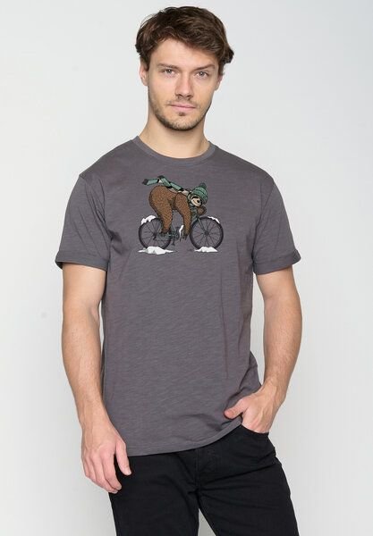 GREENBOMB Animal Sloth Ice Roll - Lässiges T-Shirt aus Bio-Baumwoll Mix / hochwertiger Print / GOTS / Fair & Vegan