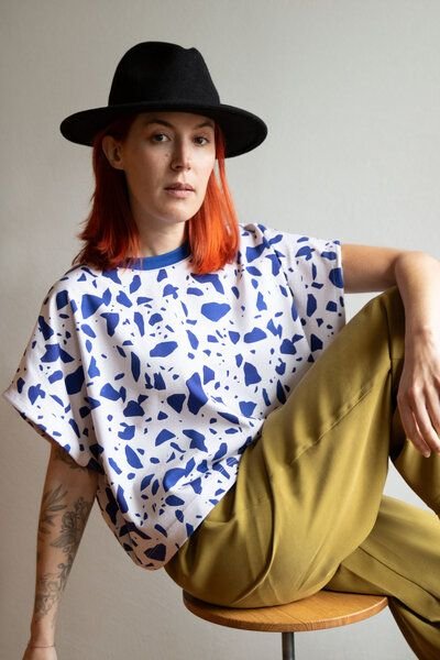 Ecostories Damen T-Shirt Terrazzo