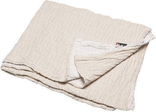 David Fussenegger Leinenplaid Tagesdecke Streifen 110 x 170 aus Recycling-Baumwolle