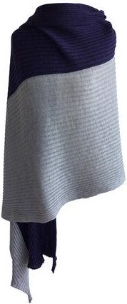 austriandesign.at RippenStola zweifärbig aus extrafeiner Merinowolle