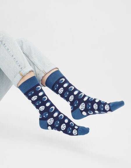 Natural Vibes Socken Lisa Junius Collab Bio GOTS | Moon Calendar Herren Damen