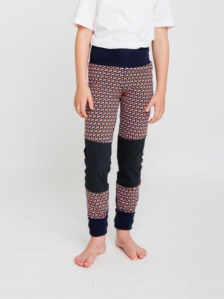 Babbily Verstellbare Kinderleggings mit verstärkten Knien - mitwachsend. Bio-Baumwolle